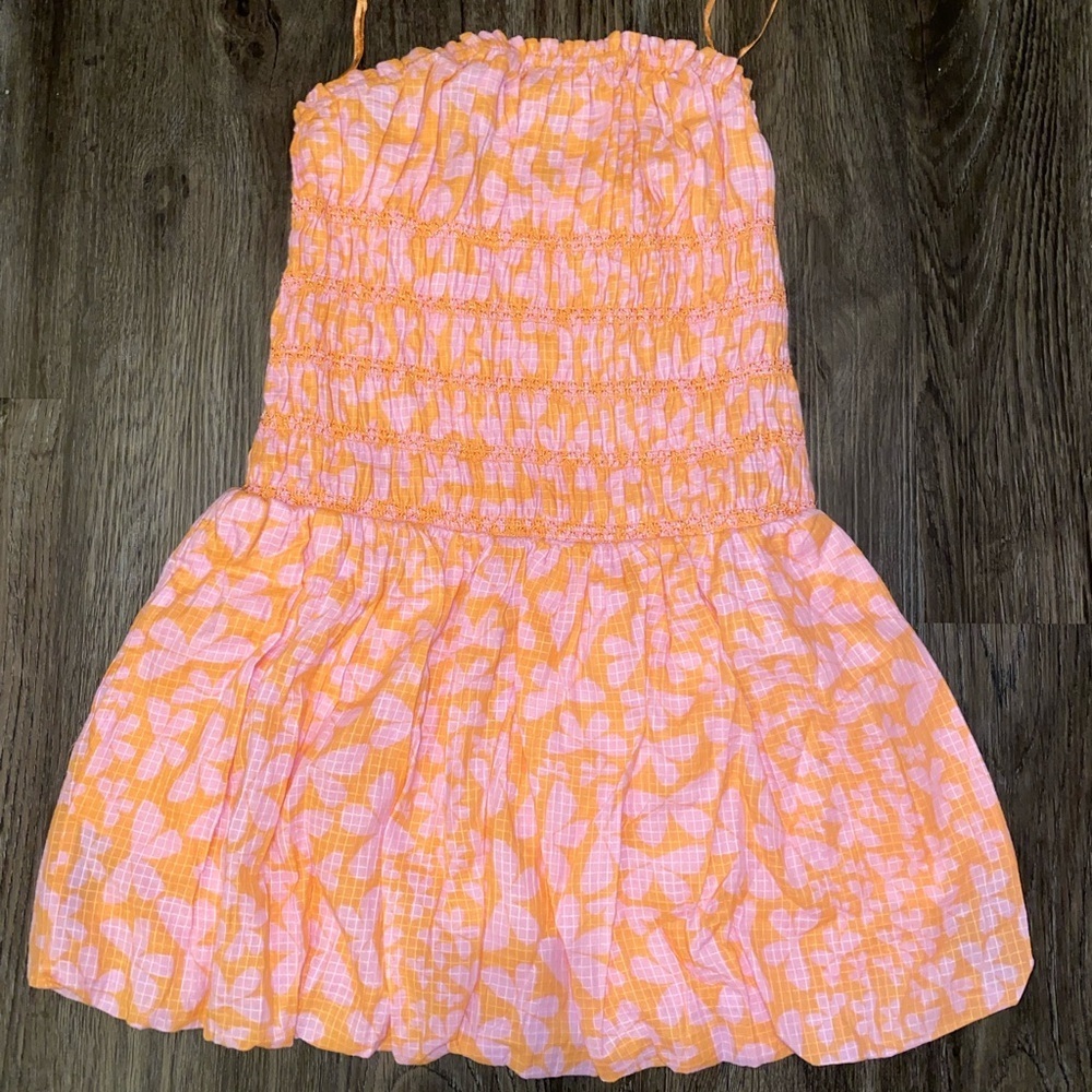 FREE PEOPLE 
Annalise Mini Dress - Shell Coral Combo XS - Picture 2 of 7